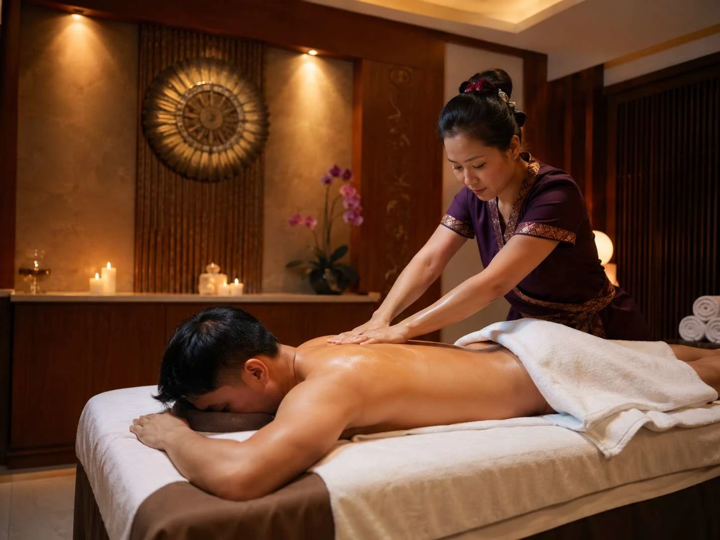 Body massage in Gulshan Dhaka private spa room at Gulshan Royal Thai Spa