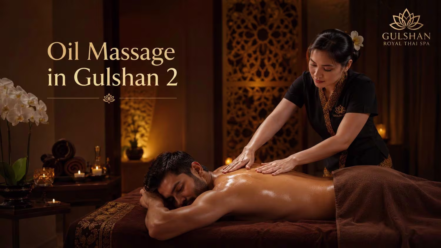 Oil massage Gulshan 2 private spa room at Gulshan Royal Thai Spa