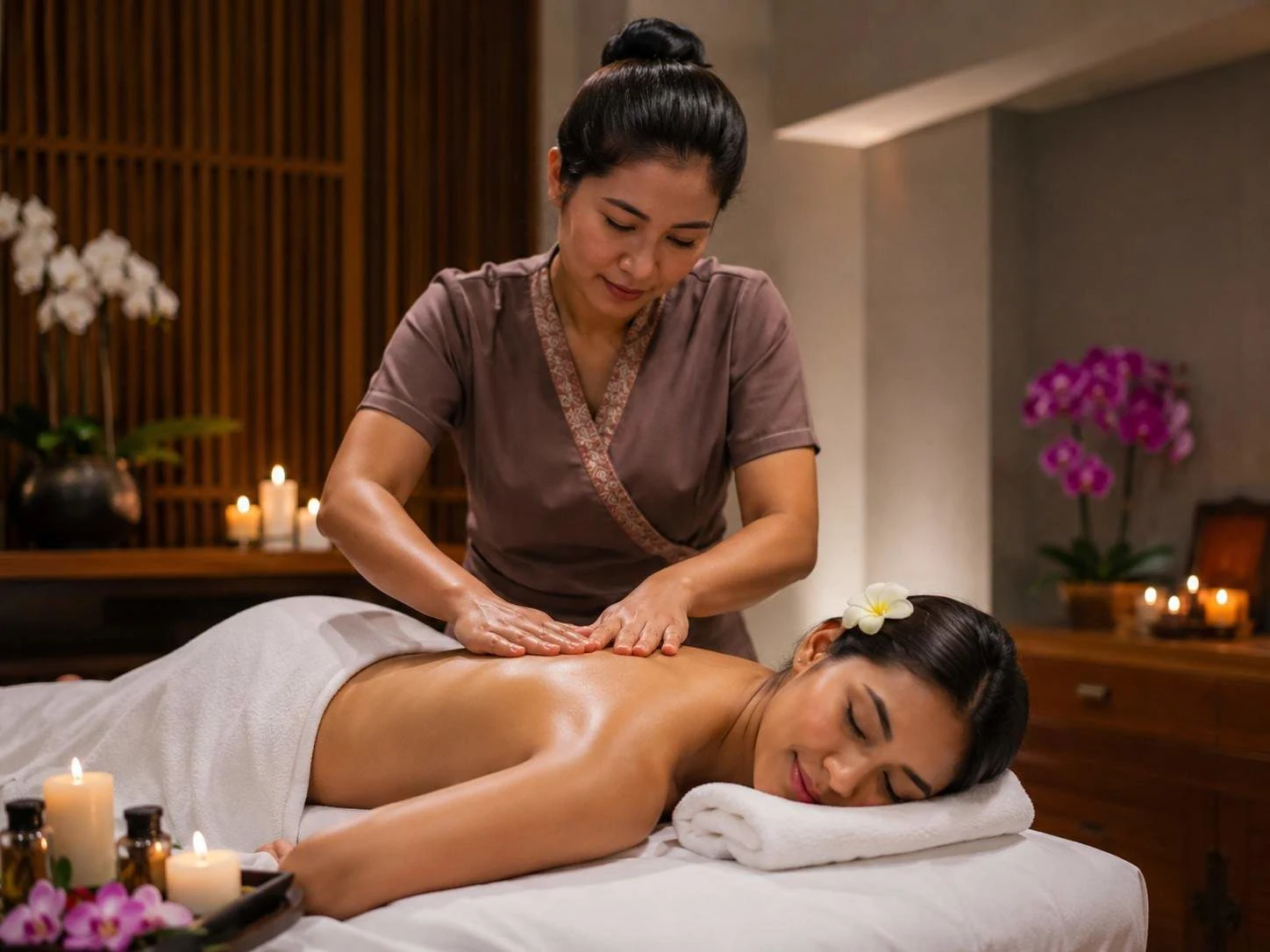 Relaxing massage in Gulshan Dhaka private spa room at Gulshan Royal Thai Spa