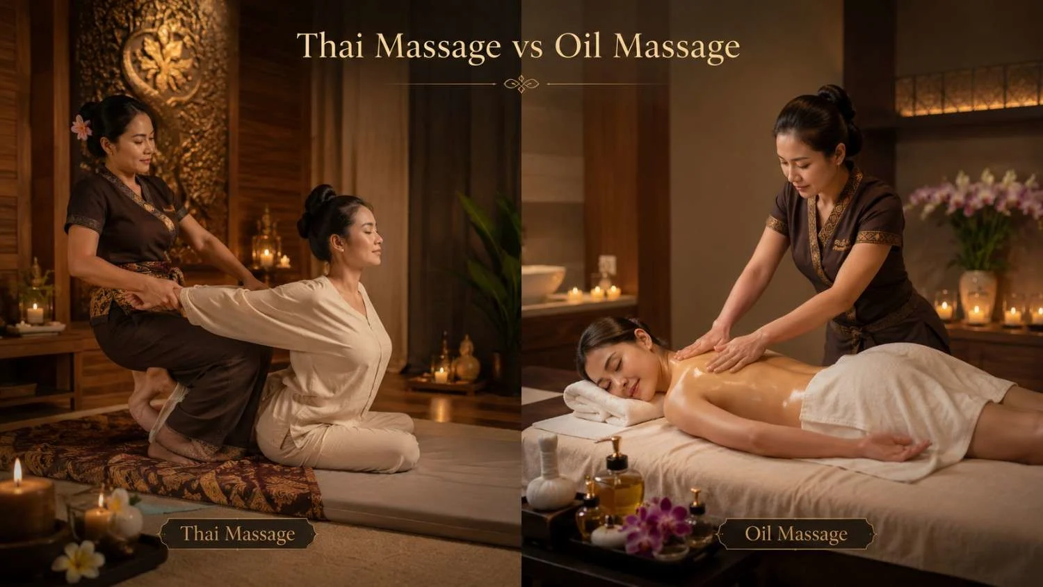 Thai massage vs oil massage in Gulshan private spa room