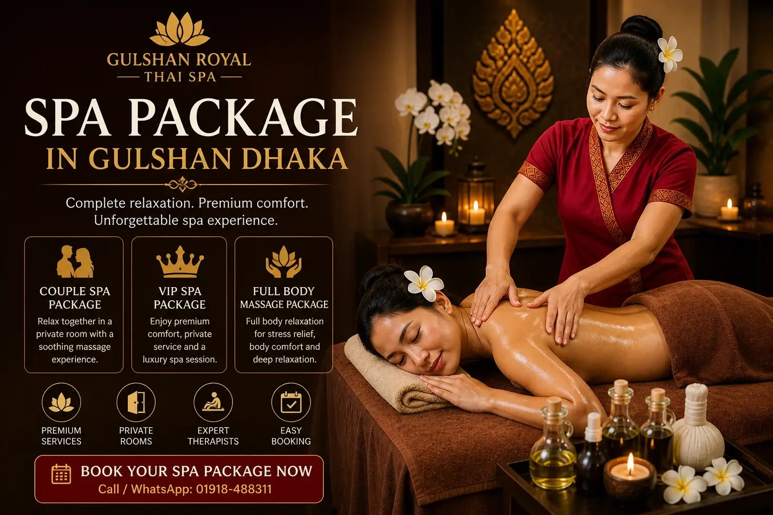 spa package gulshan dhaka private spa room Gulshan Royal Thai Spa