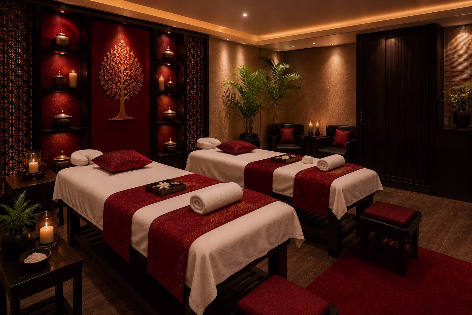 Deep tissue massage benefits in Gulshan luxury private spa room